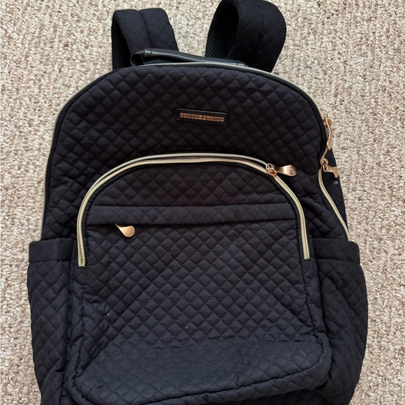 Handbags - Black Quilted Backpack